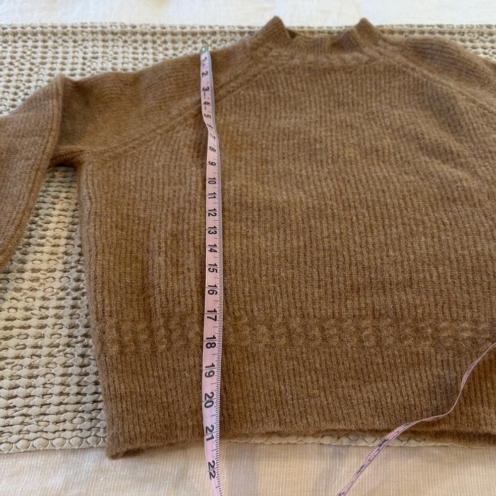 SÉZANE Otis Baby Alpaca Sweater in Camel sz XS NWOT Rare & Sold out! - Picture 13 of 15